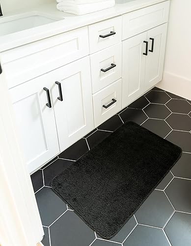Miniatura 9 de Rugs.com Bano Luxe - Alfombra de baño de 2 x 3 pies, color blanco porcelana, lavable a máquina, extrasuave y absorbente, antideslizante, de secado