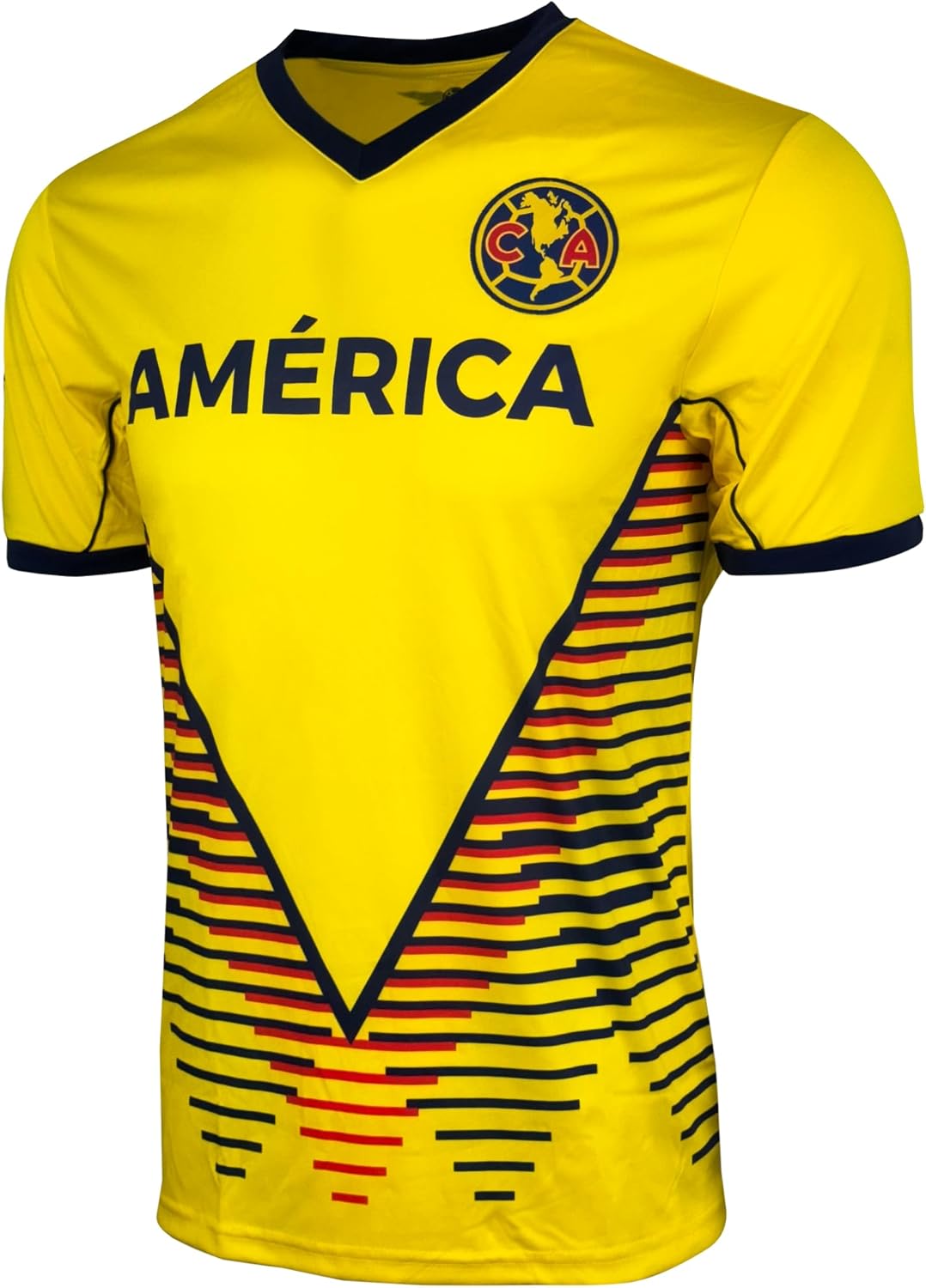 Icon Sports Club America Short Sleeve Soccer Jersey, Licensed America Yellow Shirt - Image 2
