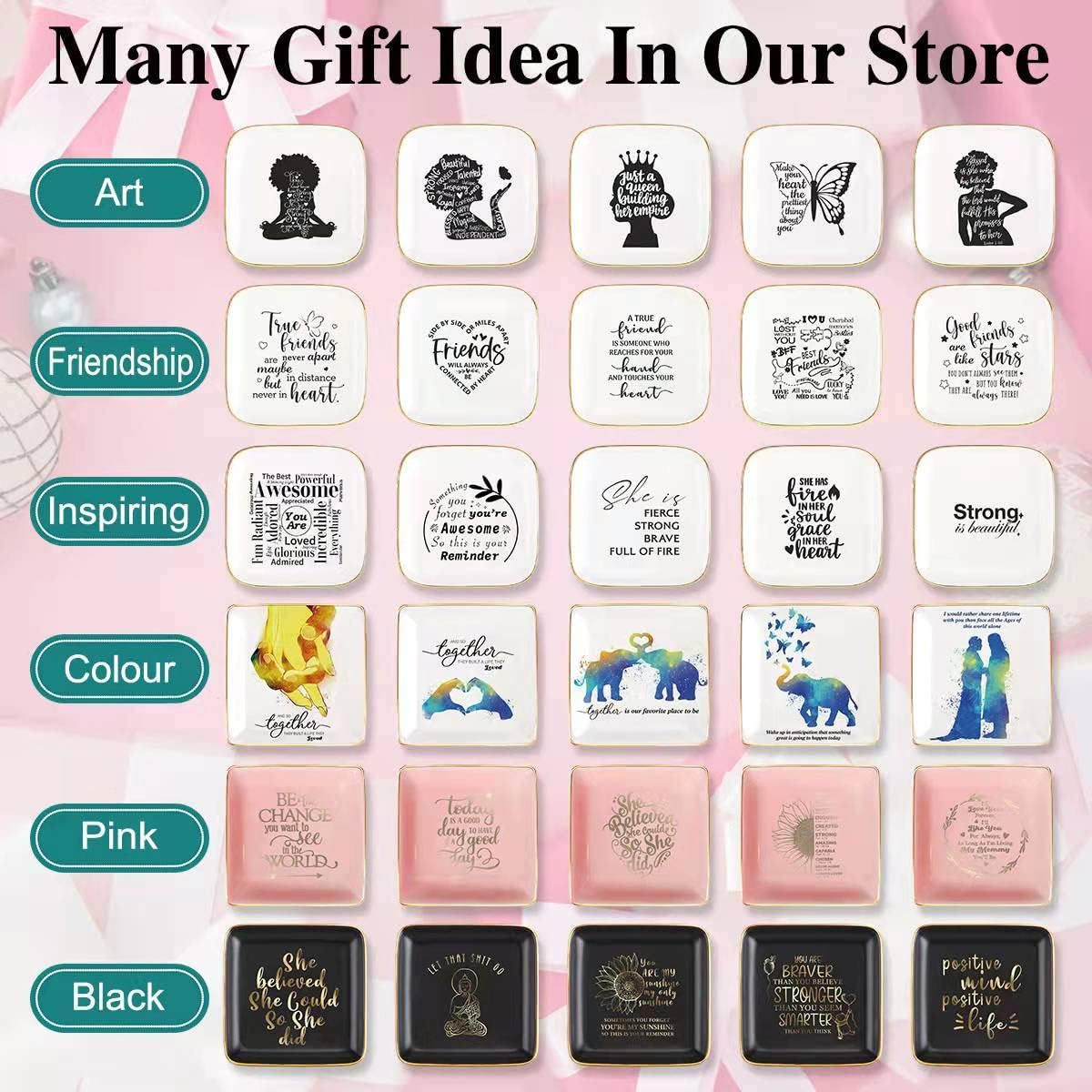 Littlefa To My Daughter Saying Ceramic Ring Dish Decorative Jewelry Tray for Daughter, Unique Daughter Birthday Christmas Meaningful Gifts for Daughter from Mom Dad - To My Beautiful Girl - Image 7