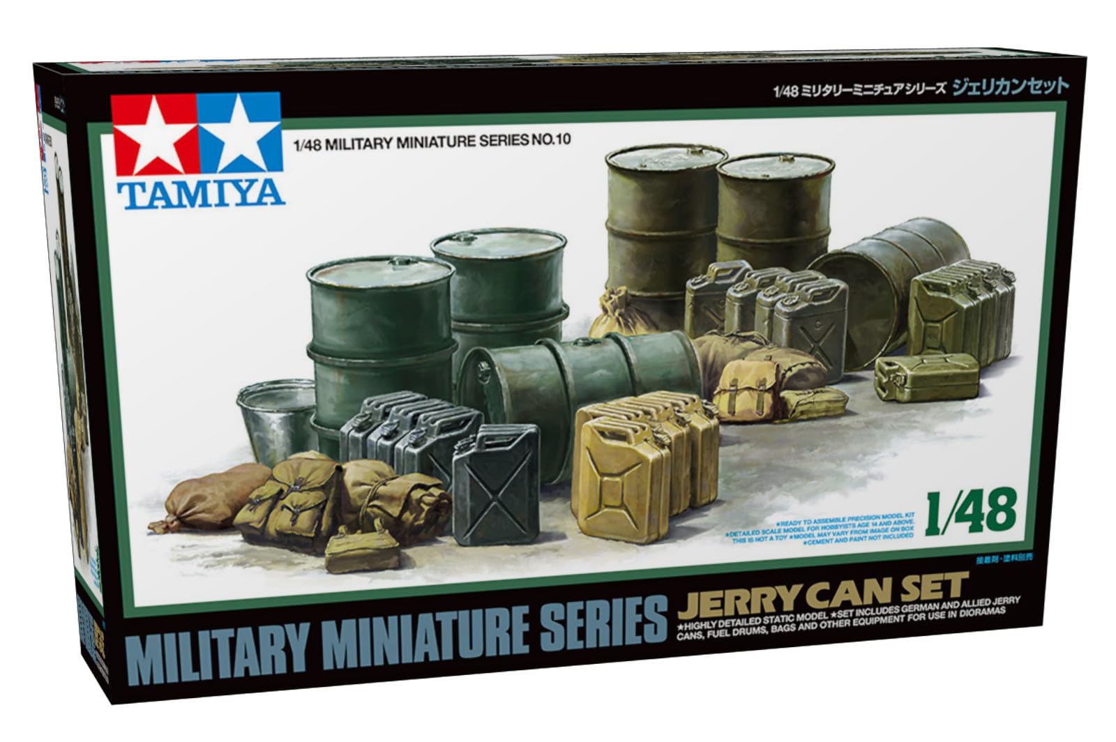 Tamiya 32510 1/48 Military Miniature Series No. 10 Jerry Can Set, Plastic Model : Hobbies