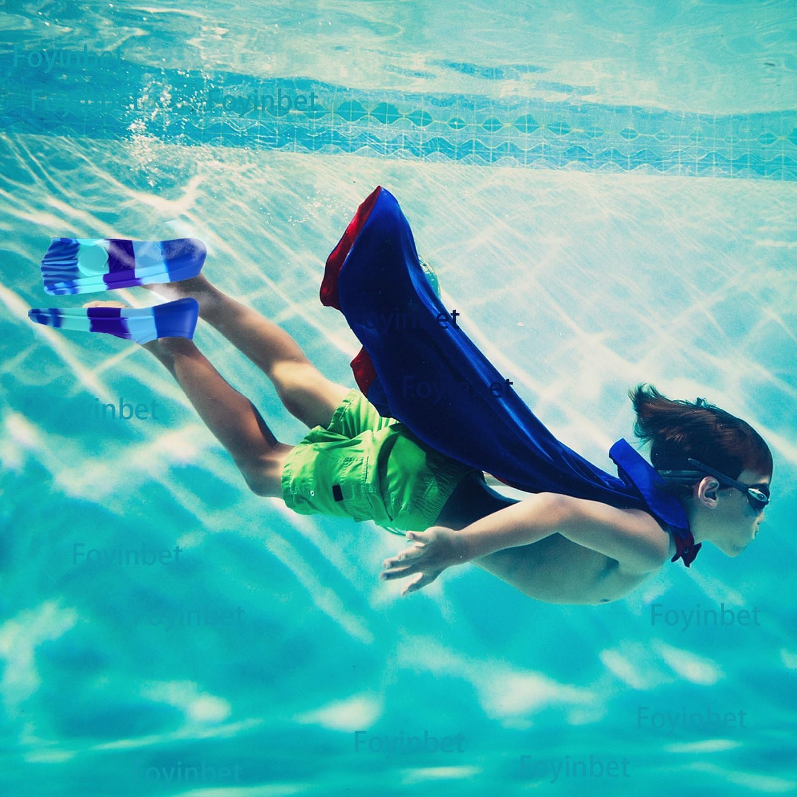 Pinne da nuoto, pinne corte per nuoto e snorkeling, in silicone, con borsa a rete, per bambini, ragazze, ragazzi, donne, uomini, XXS
