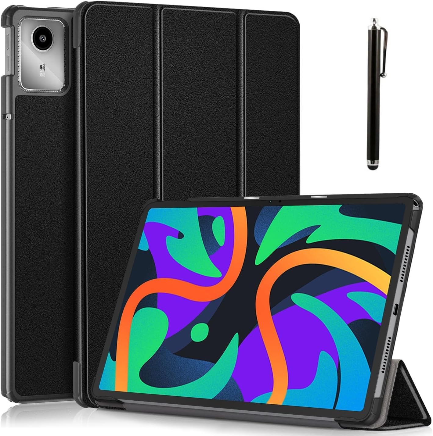 M.G.R.J® Smart Trifold Hard Shell Flip Case Cover for Lenovo Tab M11 (Auto Sleep/Wake|Magnetic Closure|Stylus Pen) (Black) (B0CZHQ4W5V) Amazon Price History, Amazon Price Tracker