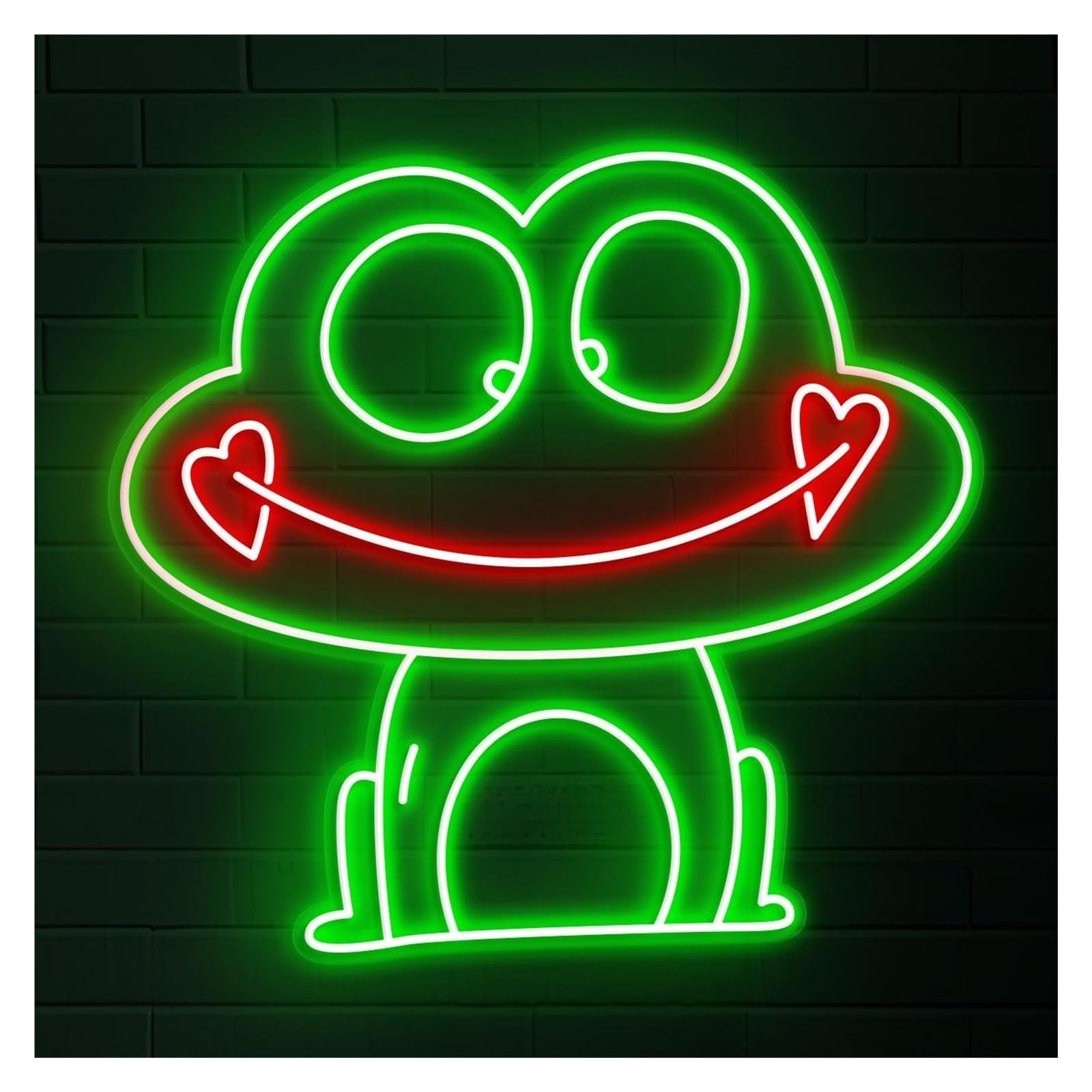 RONGCH Hanging Art Signs Frog Neon Sign, Suitable for Animal Shop Wall Decor with Brightness Adjustable 43cm