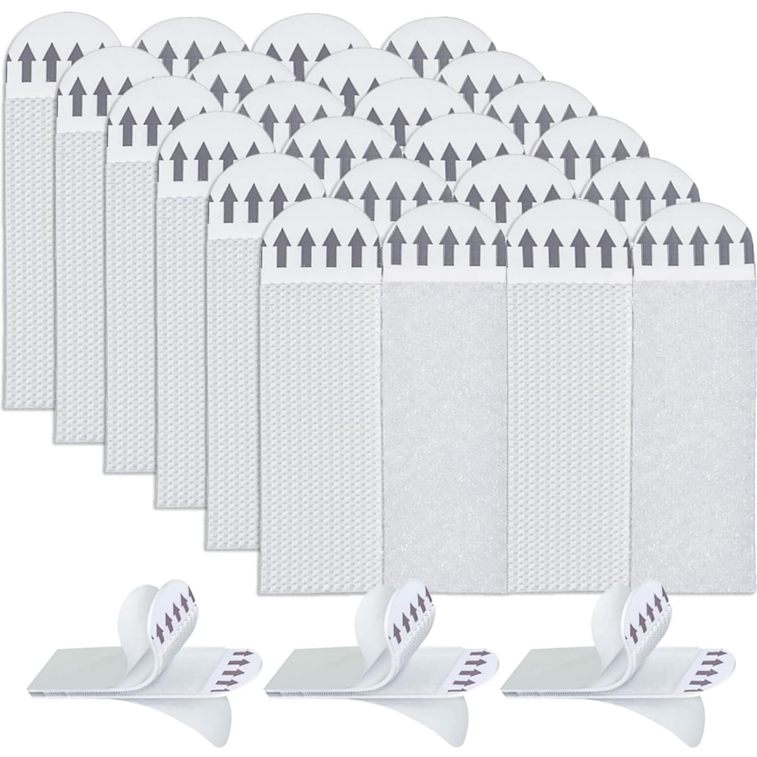 Picture Hanging Strips Heavy Duty - 12-Pairs(24 Strips) Picture Hanging Kit Sticky Hangers for Walls, Damage Free Without Nails, Adhesive Frames/Posters/Wall Art, No Drill, White, Medium-image-11