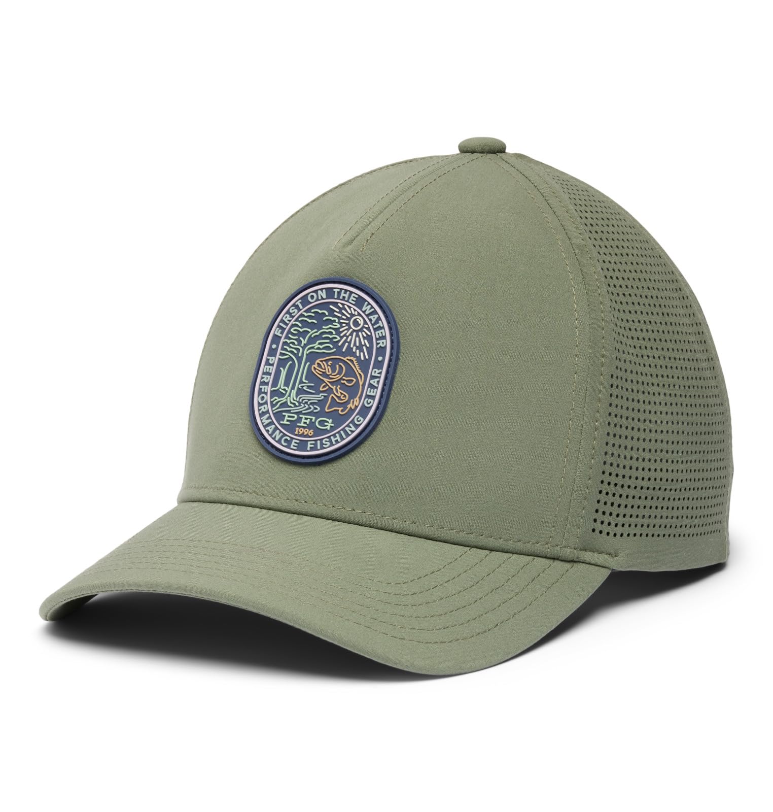Columbia PFG Elite 3D Stretch Snap Back, Cypress/Guadalupe Seasonal, One Size