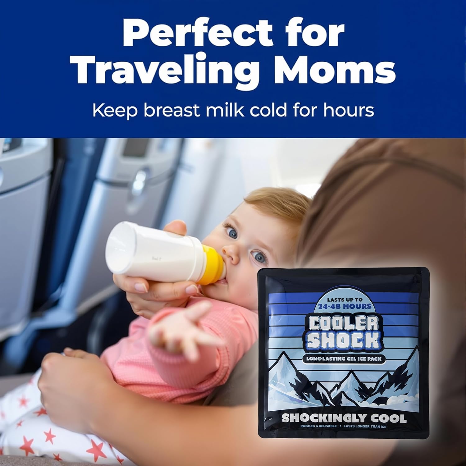 Cooler Shock Reusable Ice Packs for Cooler - Long Lasting Cold Freezer Packs for Coolers and Lunch Boxes - Cooler Ice Packs for Camping Gear, Fishing, Road Trips, Beach Must Haves - Image 8