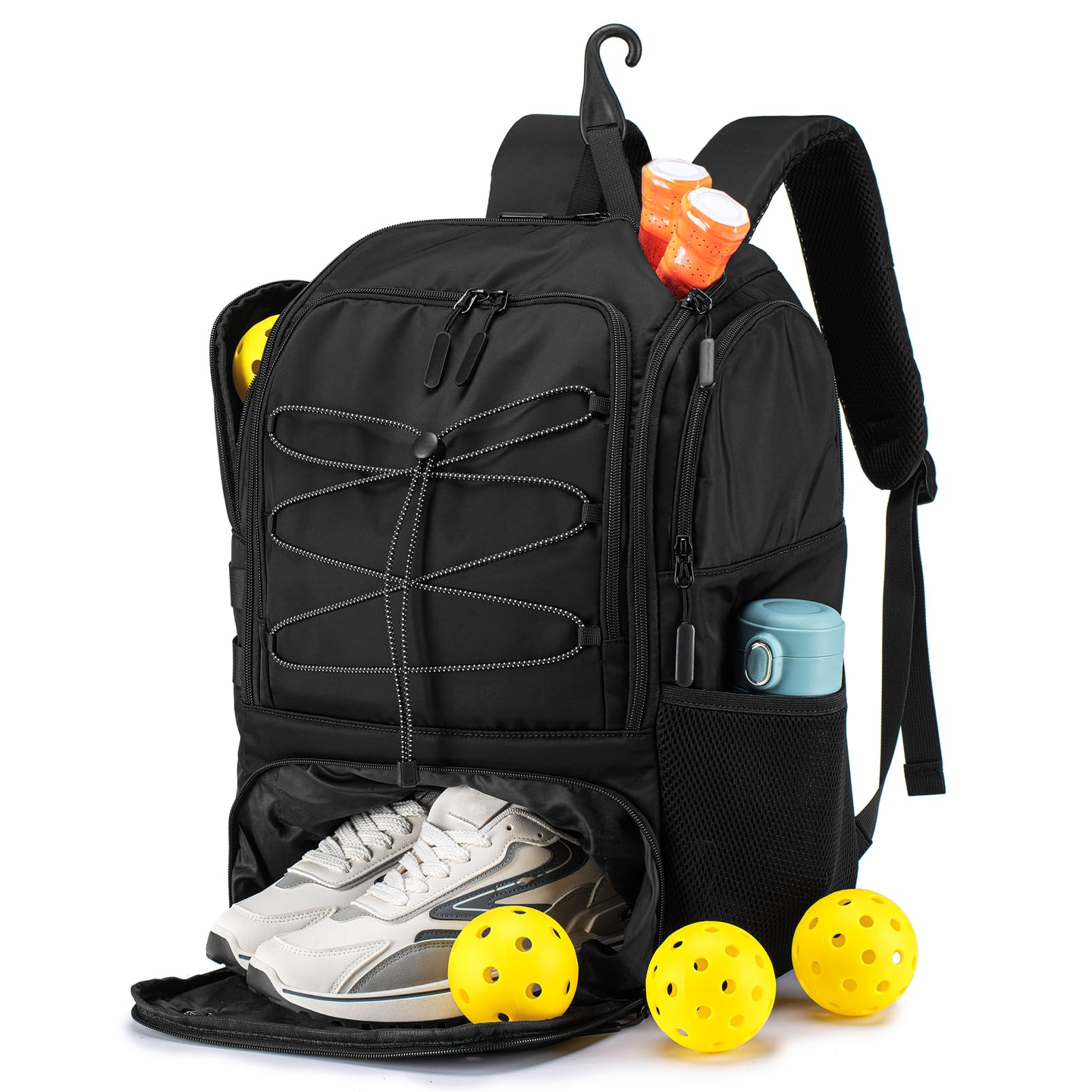 Large Pickleball Bag with Shoe Compartment 27L Pickleball Backpack