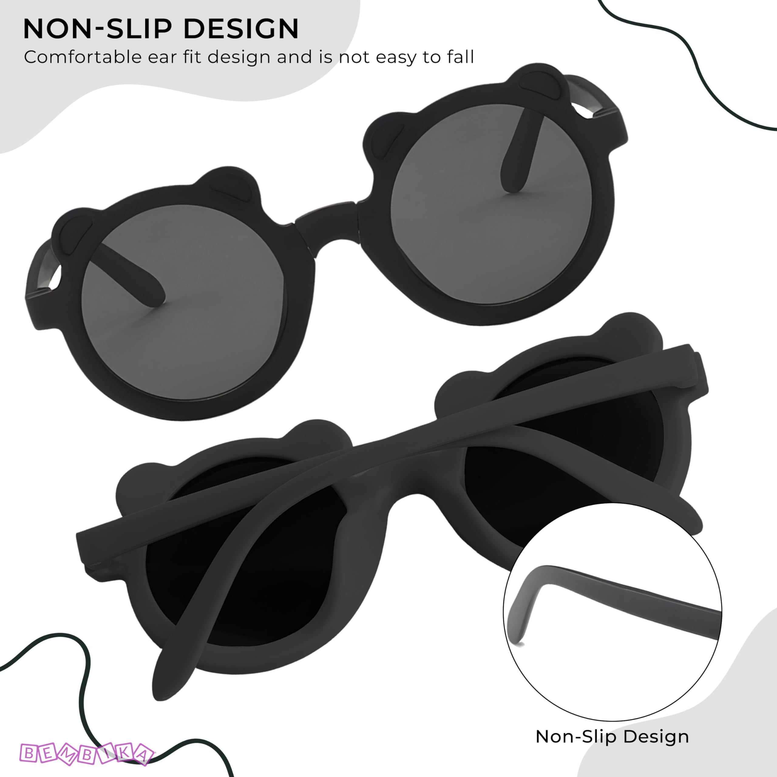 BEMBIKA Fashionable Sunglasses for Kids Baby Girls and Baby Boys, Stylish Eyewear for Kids Micky Design Glasses for Kids Fancy Style Goggles � (Micky Black) - Image 3 thumbnail