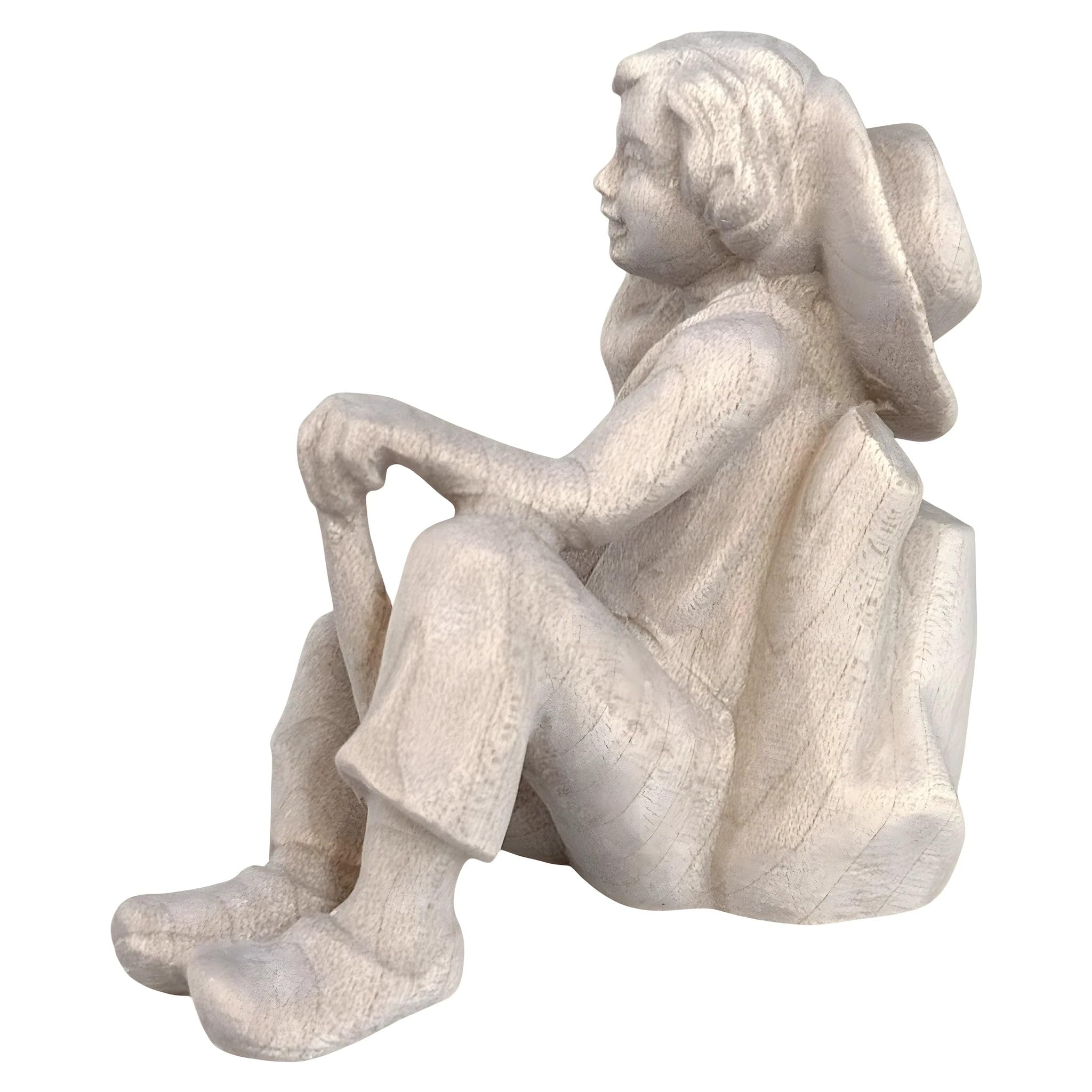 Tradycyjna religijna figurka pasterza z naturalnego drewna klonowego autorstwa Dolfi