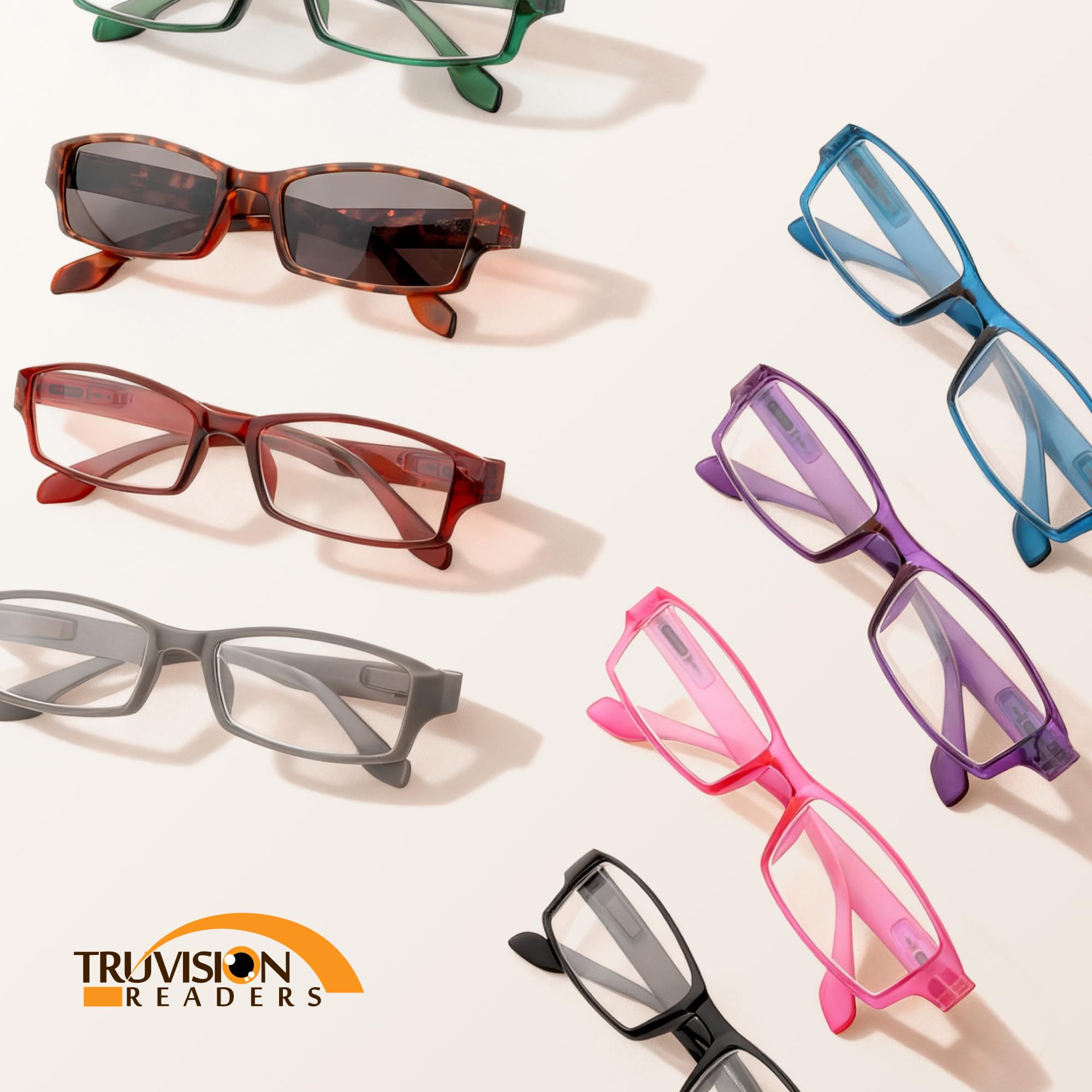 TruVision Readers 9501 Lesebrille, 2.50, 4 Stück, Schwarz, 1