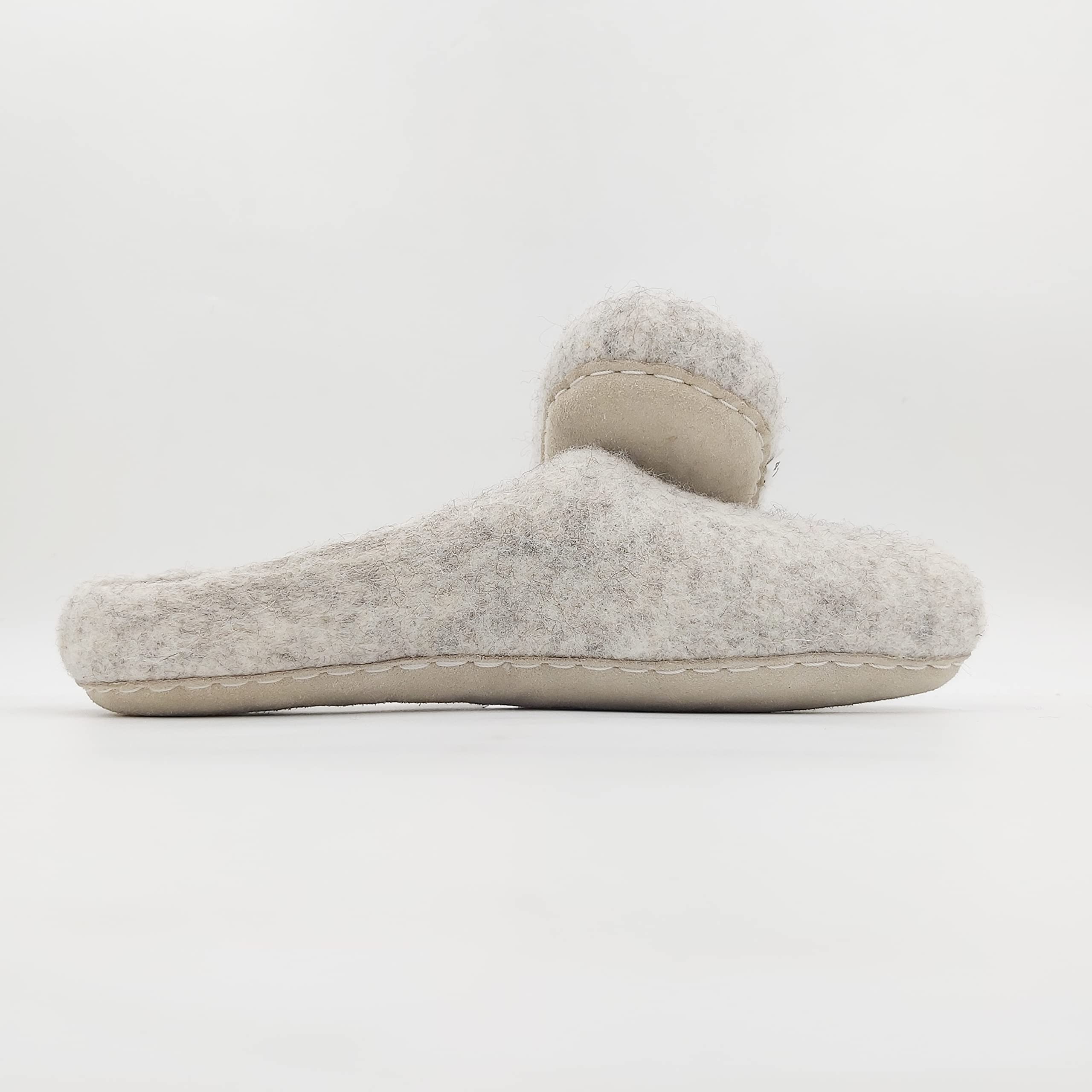 Pantuflas de lana orgánica, pantuflas de fieltro de lana para mujeres en interiores y exteriores, pantuflas de casa para hombre, zapatos de mujer, regalos para mamá