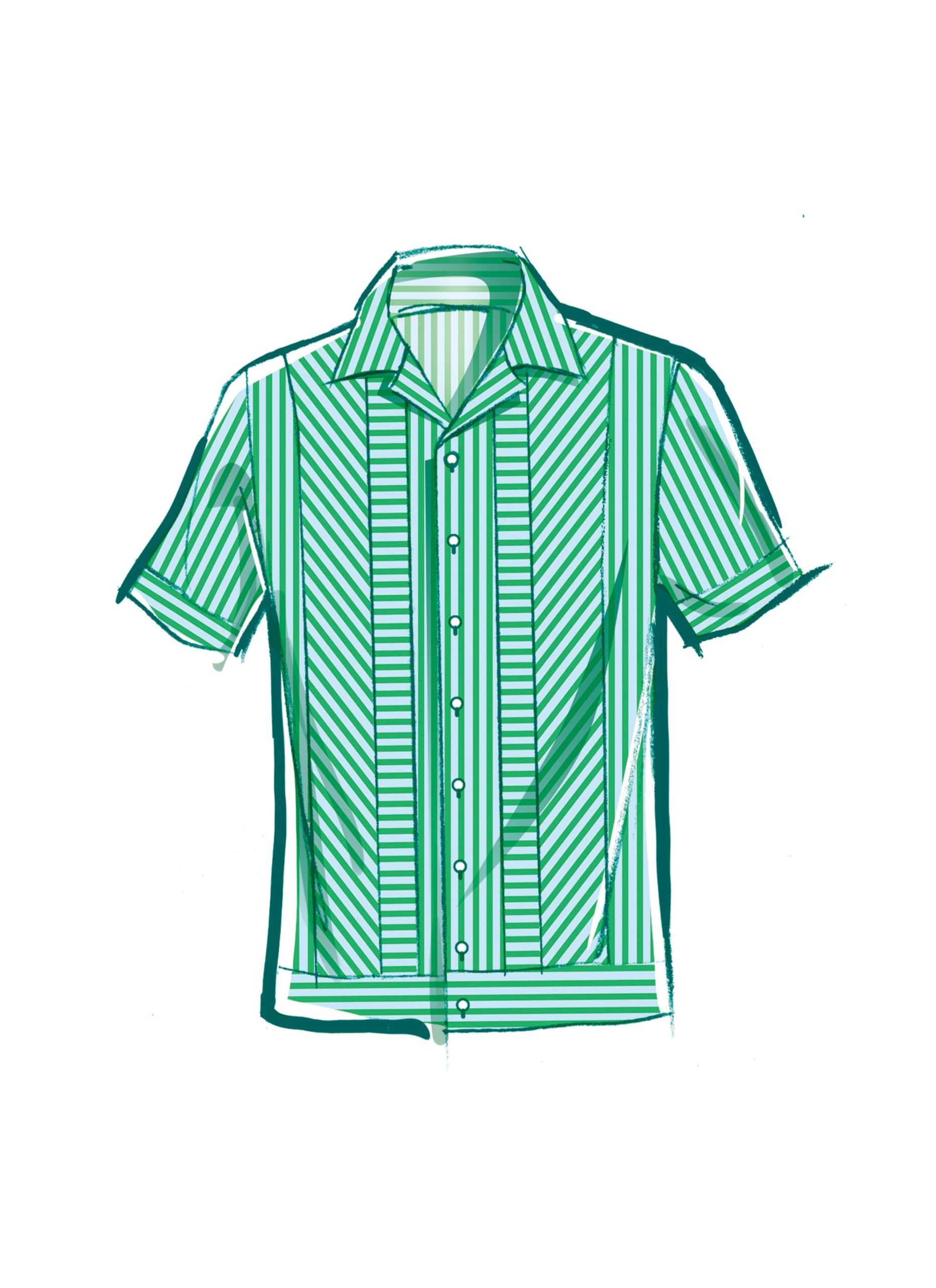 Patrón De Costura McCalls M8459AA Camisa De Bolos Para Hombre