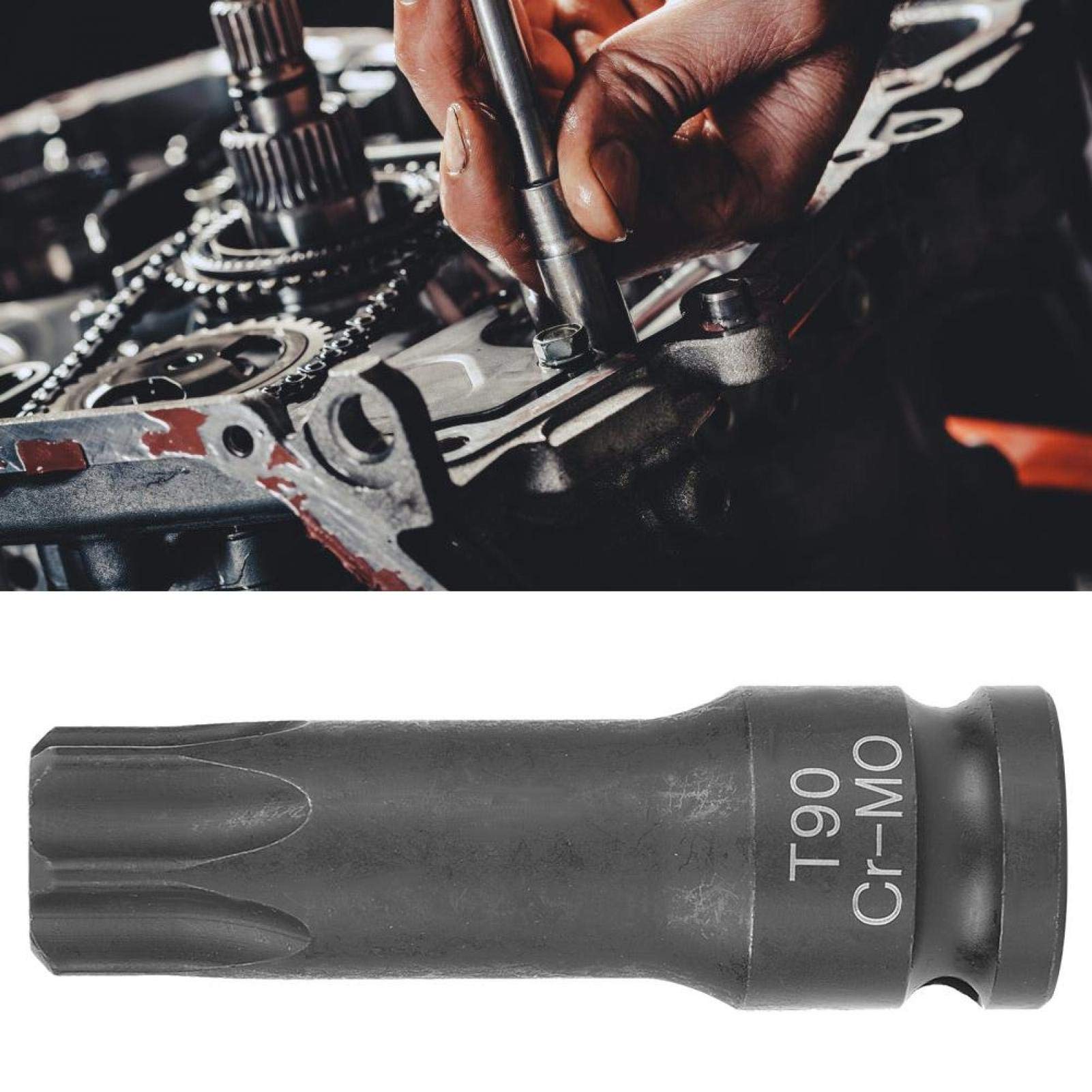 Drive Socket Sets 1/2Inch Socket Adaptor, Star Head Drive Air Impact Wrench Bit Socket Car Repair Tools Power