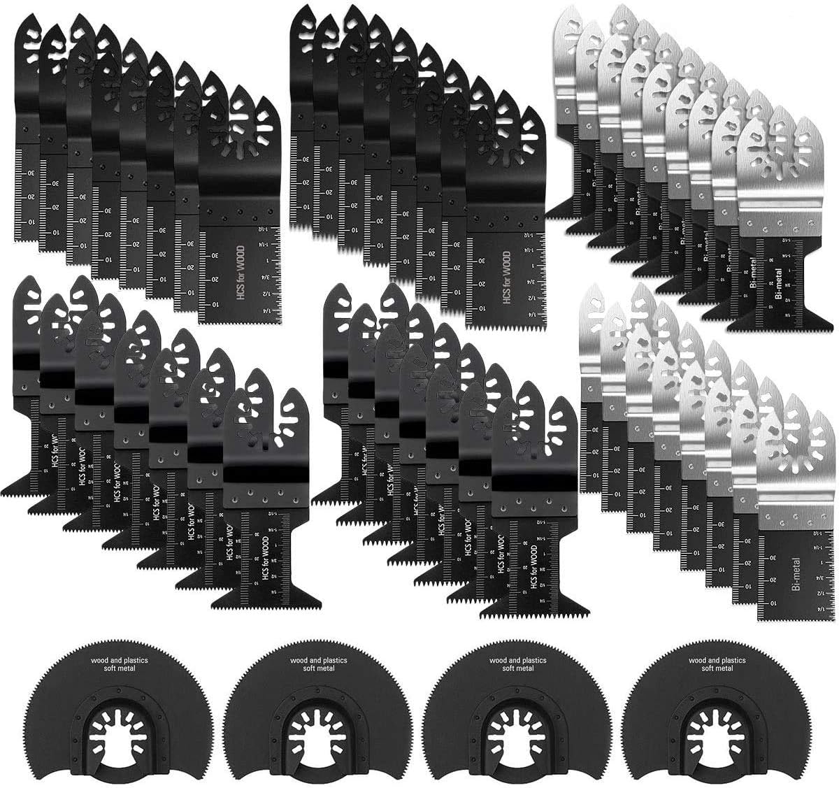 50 PC Oscillating Tool Blades LIGHTIMETUNNEL Multitool Blades Universal
