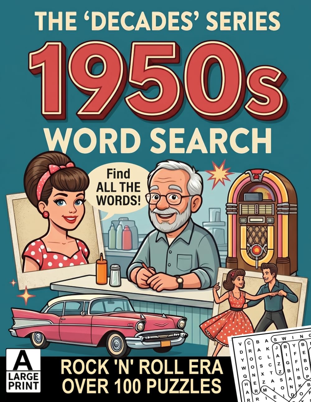 The 'Decades' Series 1950s Word Search: Over 100 Puzzles in Extra Large Print