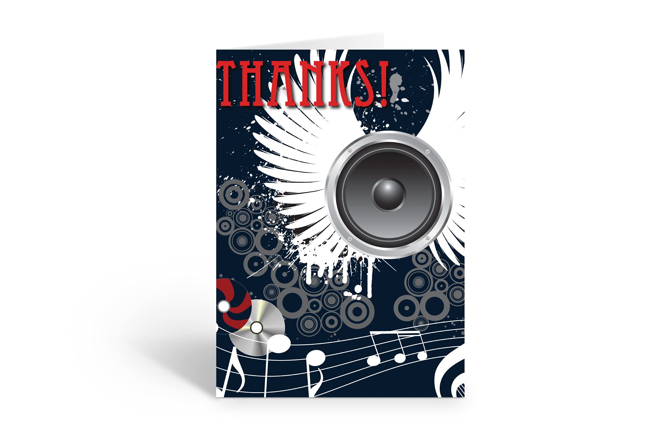 Stonehouse Collection, Music Theme Thank You Note Card, 10 Boxed Note Cards & Envelopes, Music Note Cards (Standard)