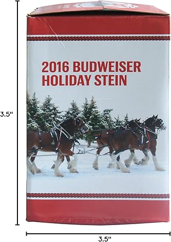 Miniatura 8 de Budweiser Humpen, jarra para cerveza Holiday Stein, 31oz, 2016