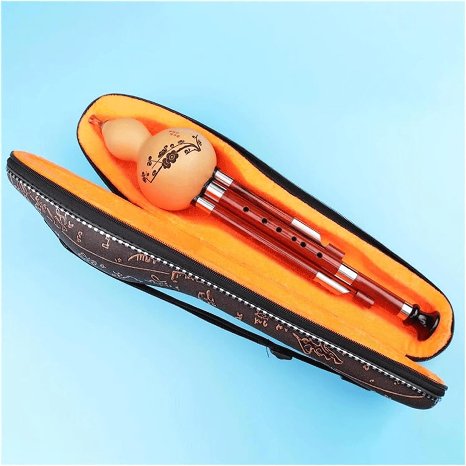 Instrumento de Viento étnico, Instrumento Hulusi, Tubo de Sonido de Caoba, Flauta Hulusi Profesional para Adultos Flauta de Calabaza