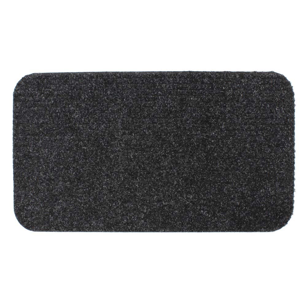 JVL Delta Ribbed Lightweight Indoor Entrance Door Mat, Charcoal, 40 x 70 cm (Rectangular) - Image 2