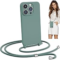 Vista 16 de Blaspins - Funda cruzada con cordón para iPhone 16, para el cuello, la muñeca, manos libres, correa ajustable y removible, de 160 cm, de silicona