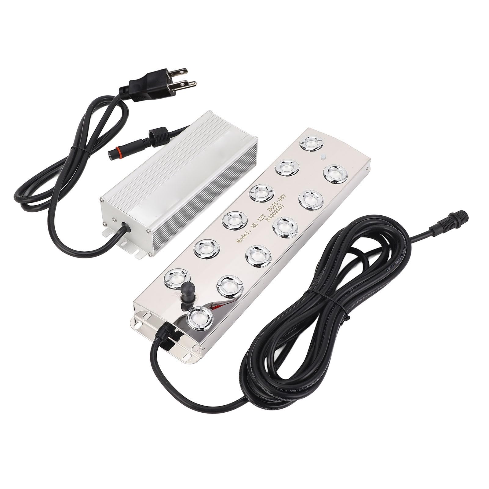 Ultrasonic Water Pond Fountain Fogger 12 Heads for Dramatic Fog Effects, Stable Operation for Landscaping and Gardening, Stainless Steel Material Indoor ², Outdoor ² (US Plug)