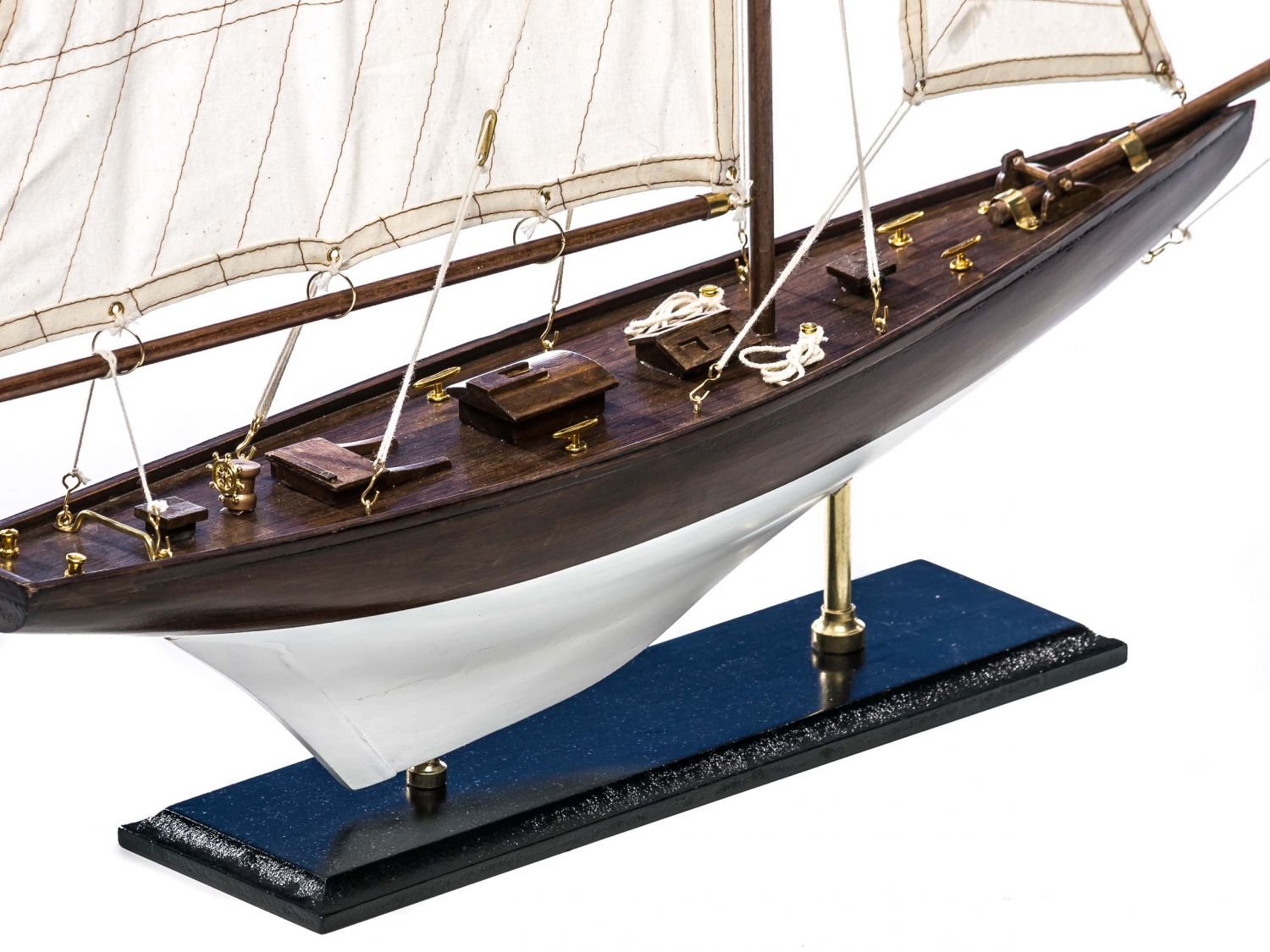 aubaho Modello di Nave Barca a Vela Barca di Legno Modello di Nave a Vela Maritim Nave