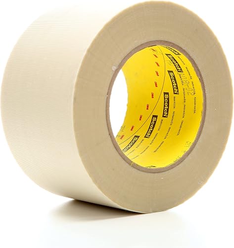 3M 361 Silicone Glass Cloth Adhesive Tape, 450 Degree F Performance Temperature,