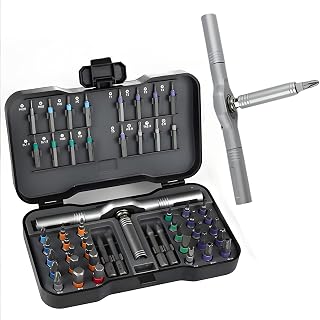 50 in 1 Magnetic Ratchet Screwdriver Set with Detachable T Handle, S2 Steel, Multi Bit Tool Kit for Versatile Home Use, Auto, Bicycle Repair, Furniture Assembly, Precision Electrical Appliance Repair