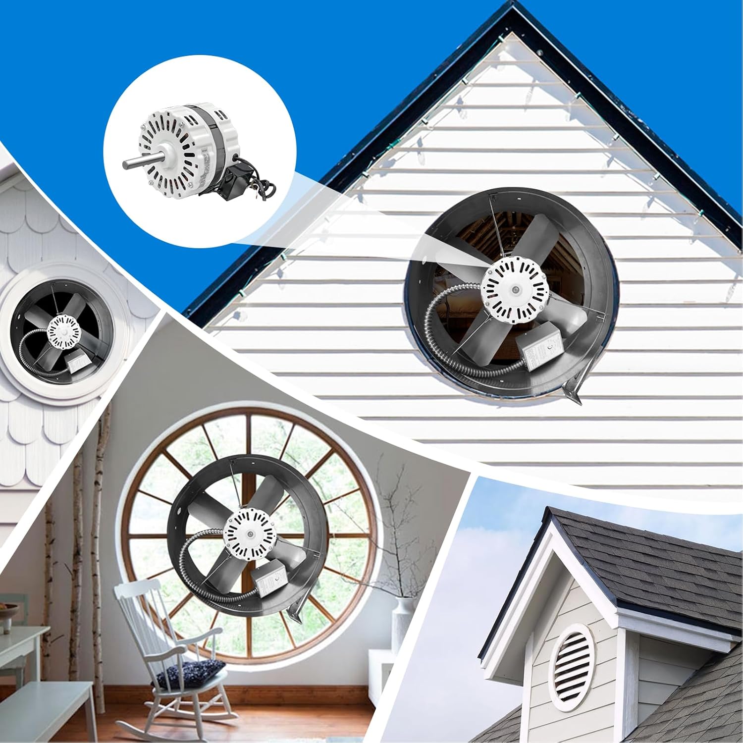 35407 AIR Vent Attic Fan Replacement Motor Replacement for F0812B3146, F0816B4732, F0816B4732A