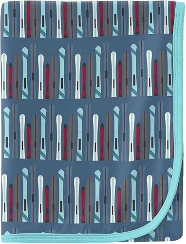 KicKee Pants Print Swaddle Blankets, Made from Viscose from Bamboo Fabric Making it a Silky Soft Baby Blanket, Security Blanket, Sized 40 x 29