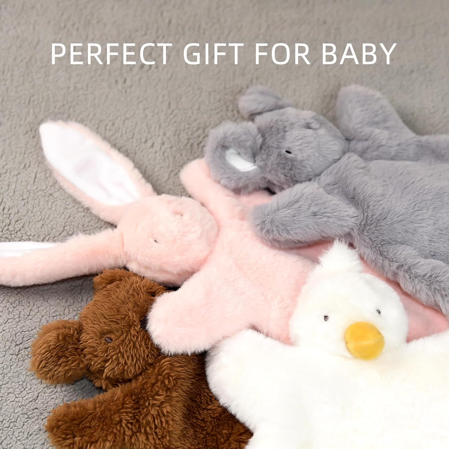 Lovey for Baby,Soft Baby Security Blanket,Snuggle Stuffed Animals Toy Girl & Boy,Lovey Comforter Toy for Babies 0-12months,Shower Gifts for Infant and Toddler - Image 5