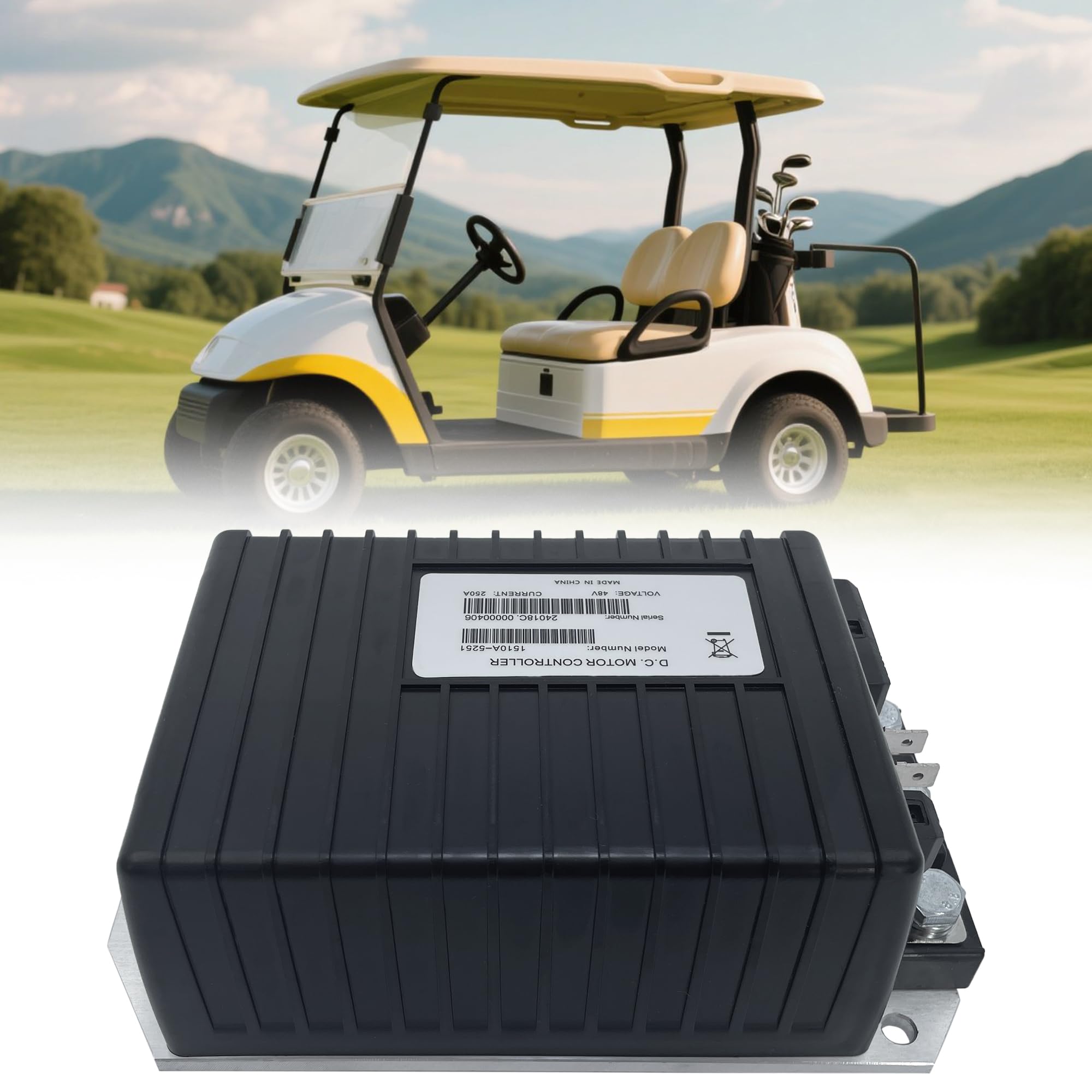 48V 275A 1510A-5251 1510A-5250 1510-5201 for Curtis DC Motor Controller 1510-5201 / 1510-5251 / 1510-5250 Compatible with Golf Carts Club Car 2000-2008