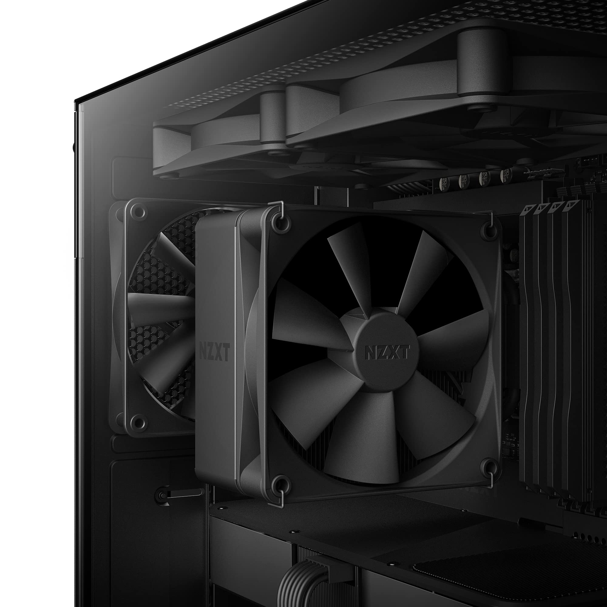 NZXT T120 Dissipatore ad aria per CPU - RC-TN120-B1 - Tubi in rame conduttivo - Cuscinetti fluidodinamici - Compatibilità AMD e Intel - Nero