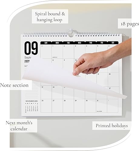 Miniatura 3 de Calendario de pared vertical moderno 2024-2025  Calendario de 18 meses de abril de 2024 a septiembre de 2025  11 x 13.5 pulgadas elegante diseño