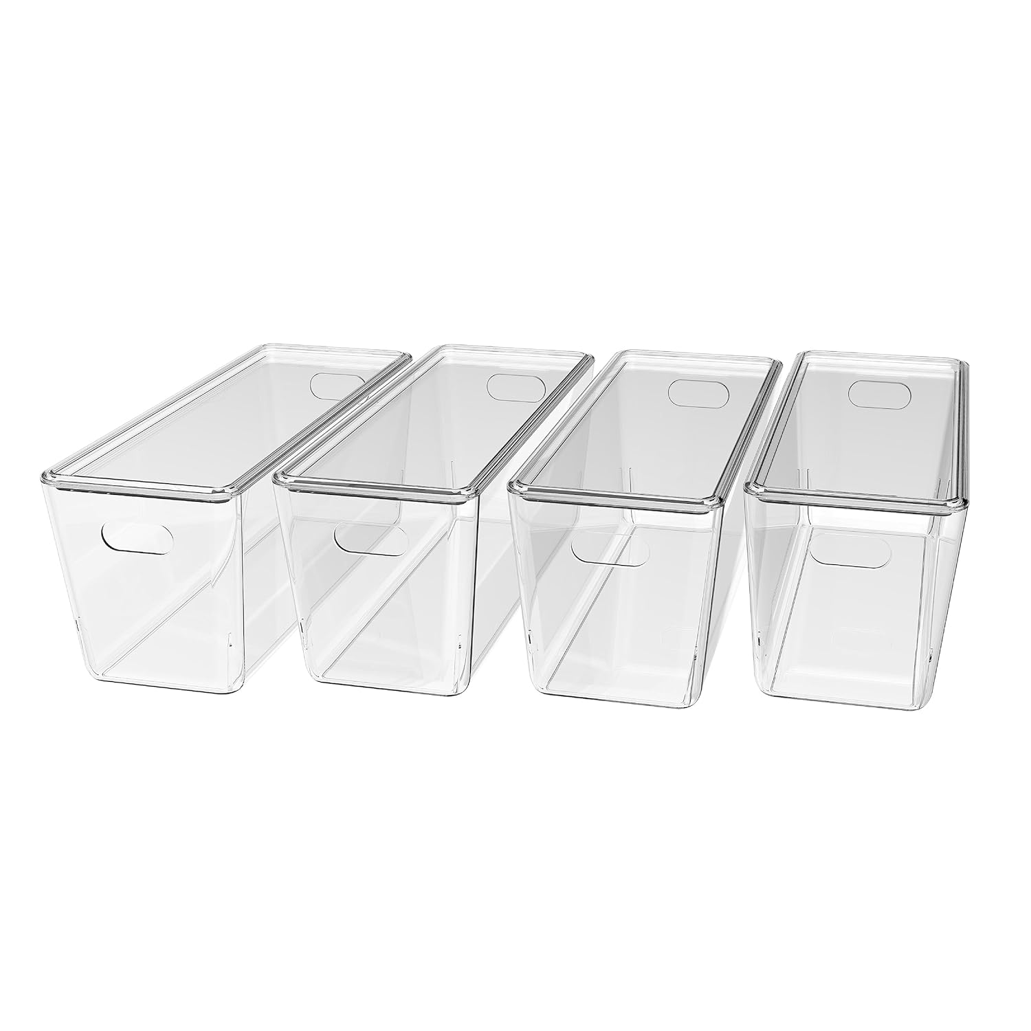 KOLORR Transparent Baskets for Storage with Lid Narrow5Liter