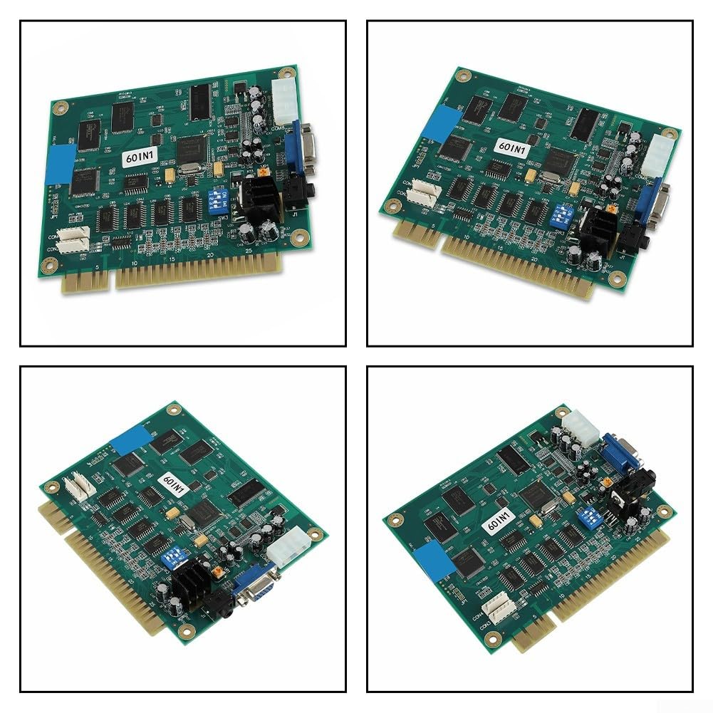Classico videogioco arcade 60 in 1 PCB Jamma Board uscita CGA/VGA | Schermo verticale, supporta case upright e cocktail, alimentatore arcade standard