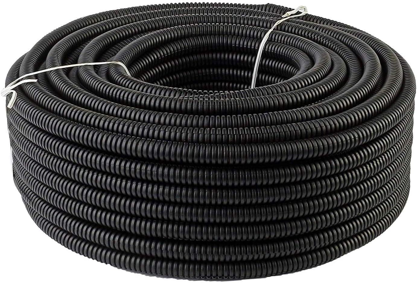 100 Ft 5/8" Split Wire Loom Conduit Polyethylene Tubing Black Color Sleeve Tube
