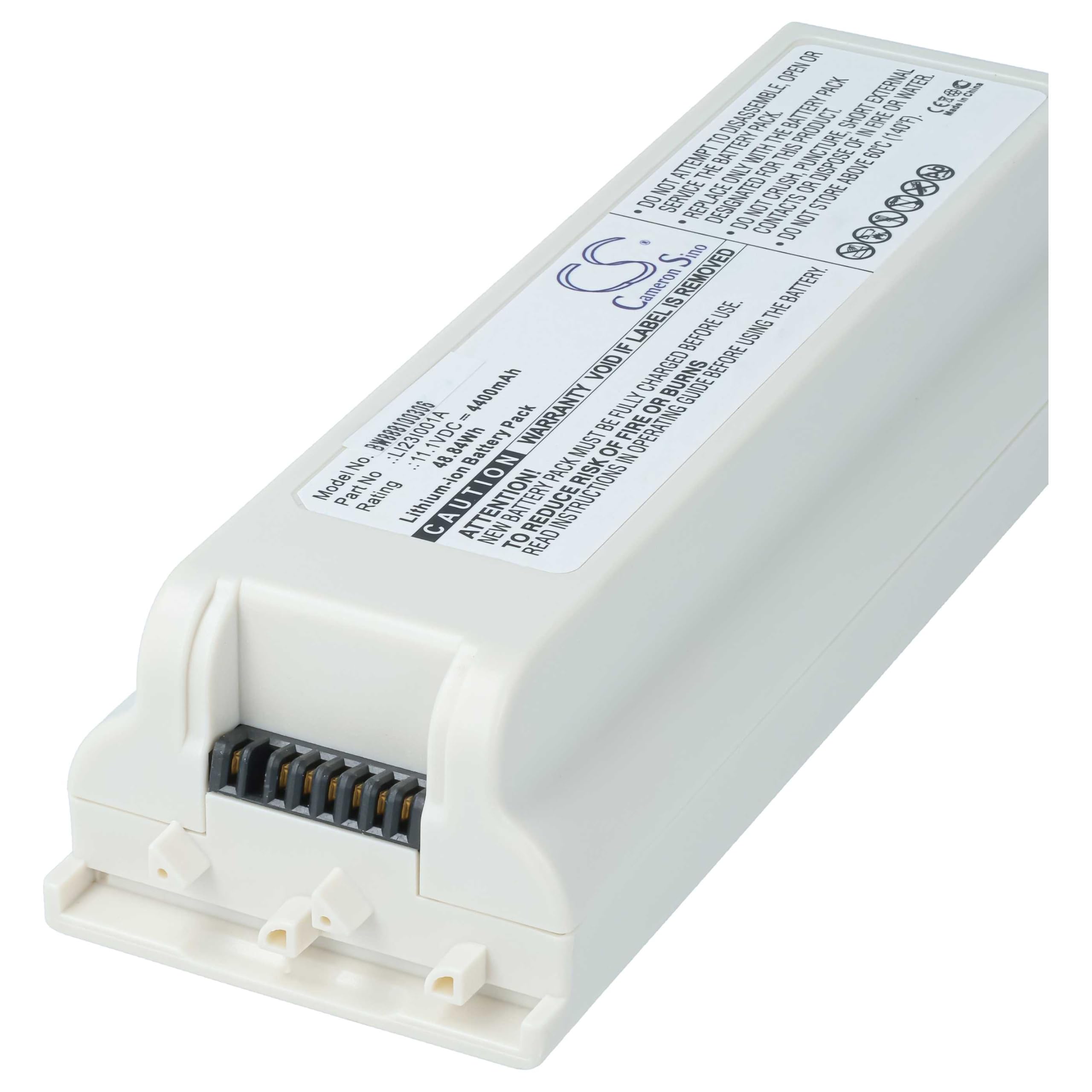 vhbw batteria sostituisce Mindray LI23I001A, 2108-30-66176 per strumentazione medica (4400mAh, 11,1V, Li-Ion)