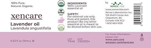 Miniatura 9 de Aceite esencial orgánico de lavanda USDA 100% puro y natural sin diluir Vegano sin OMG sin crueldad Aromaterapia prémium para baños difusores y