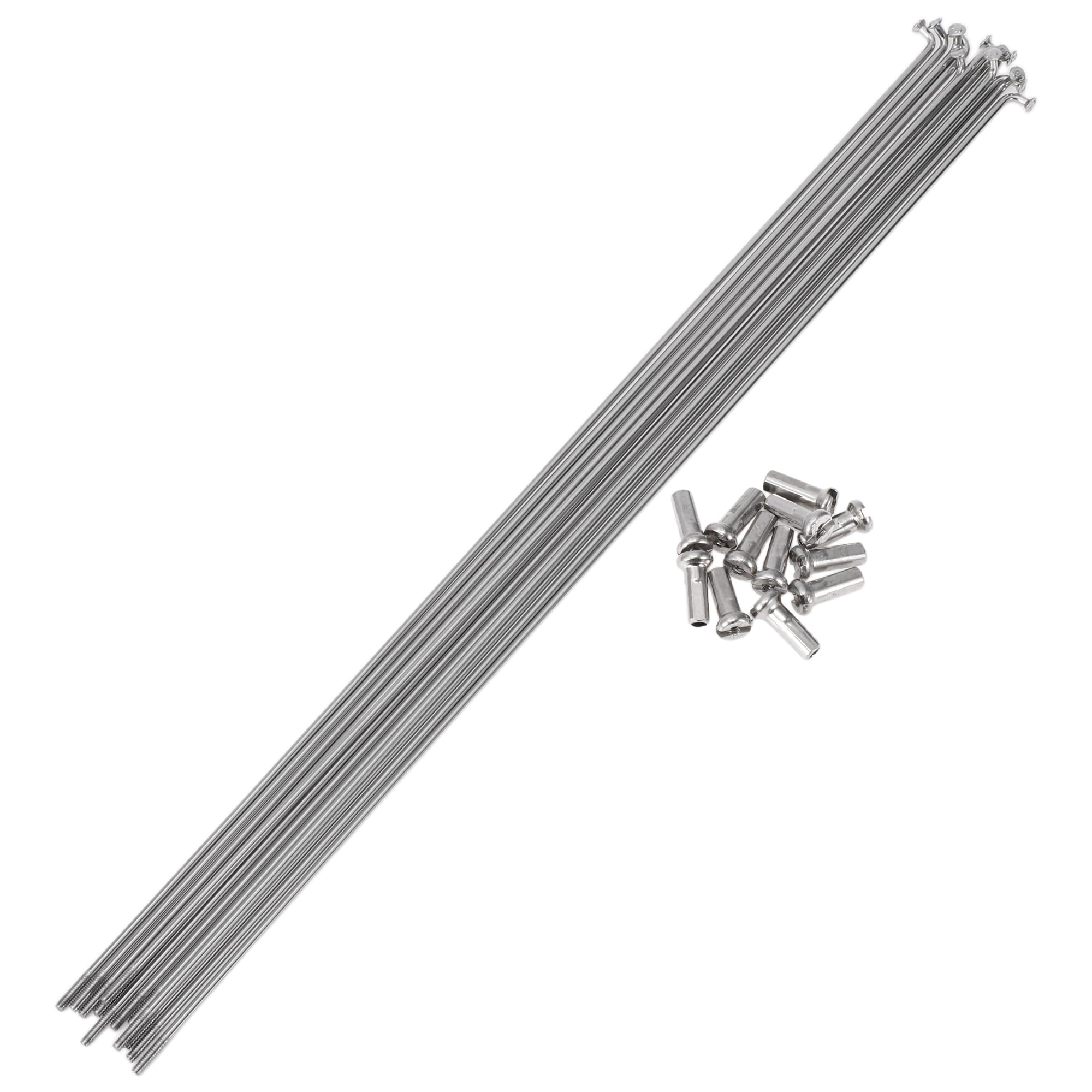 A ABSOPRO 12 Set 14G Bicycle Spokes 291mm Bike Wheel Spokes 304 Stainless Steel Silver Tone