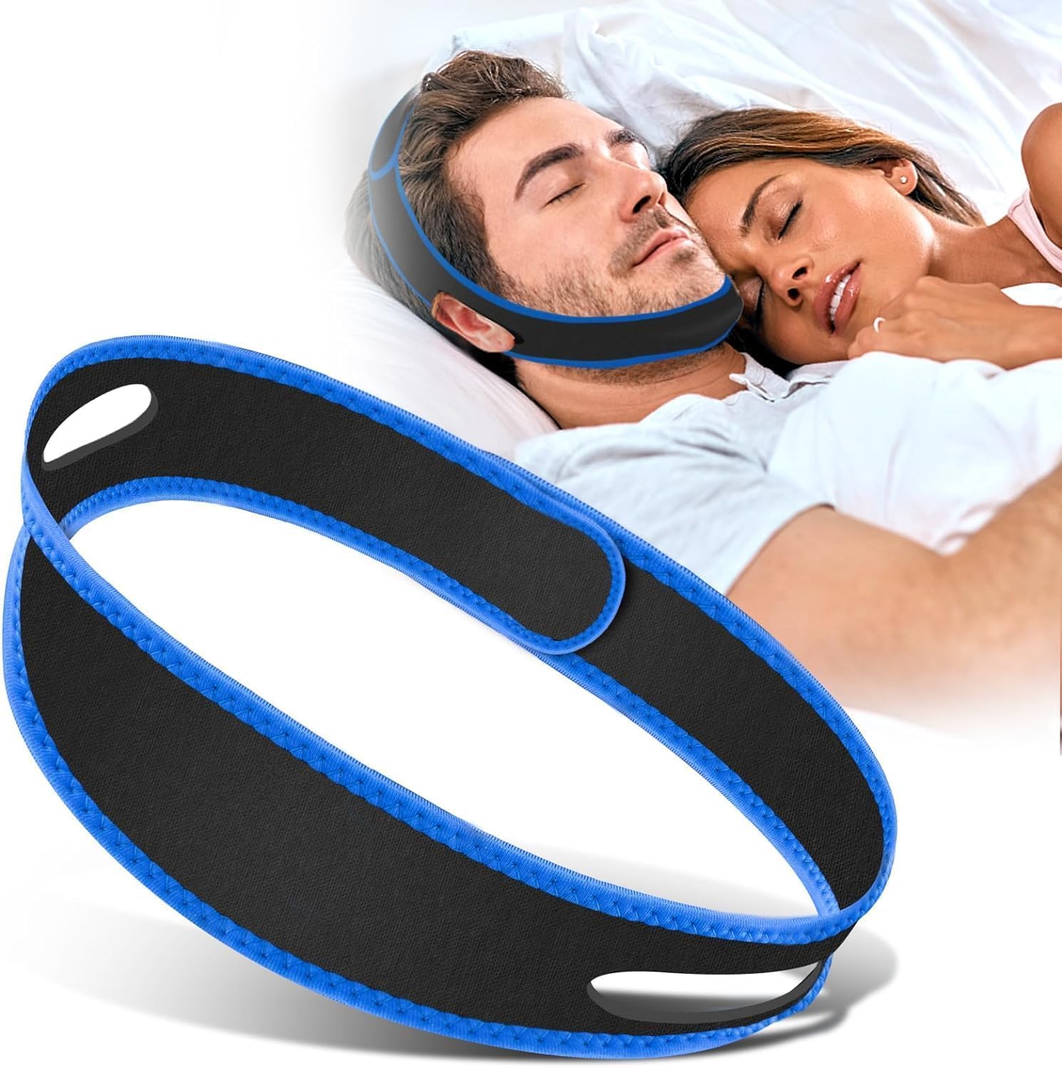 Anti Snore Chin Strap, Snoring Solution Effective Anti Snore Device Strap, Adjustable and Breathable Stop Snoring Chin Strap Aids for Snoring Mouth Breather Head Band for Men Women (#2)