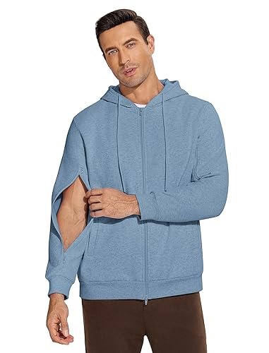 Deyeek Dialysis Sweatshirts with Arm Zipper Jacket Full-Zip Hemodialysis Cotton