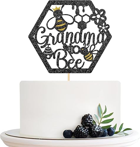 Decoración para pastel de abuela a abeja, decoración para pastel de baby shower, revelación de género, decoración de pastel de fiesta de abejas de