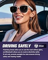 Vista 7 de Lentes de sol inalámbricos Bluetooth para hombres y mujeres, polarizados, lentes de sol inteligentes, auriculares de audio Bluetooth con altavoces