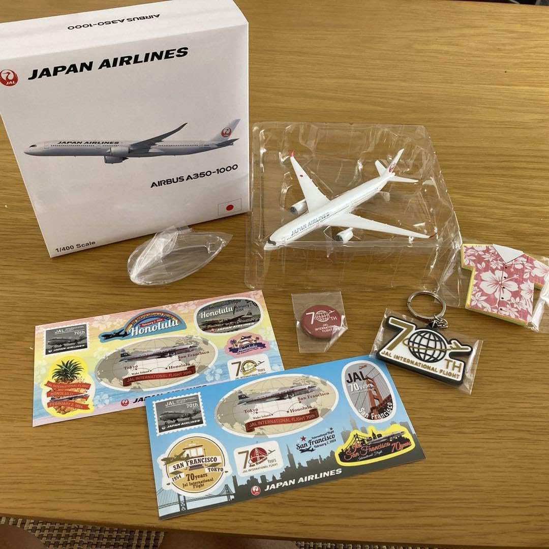 Amazon.co.jp: JAL国際線就航70周年記念品&エアバスA350-1000の模型