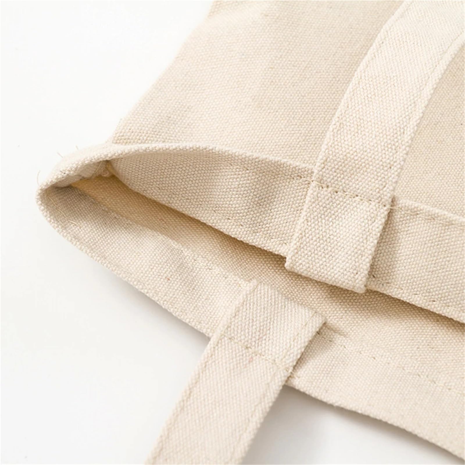 5 Borse for la Spesa in Tela di Grande capacità, Pieghevoli, in Cotone, Borsa a Tracolla Riutilizzabile Fai da Te, Borsa for la Spesa, Beige