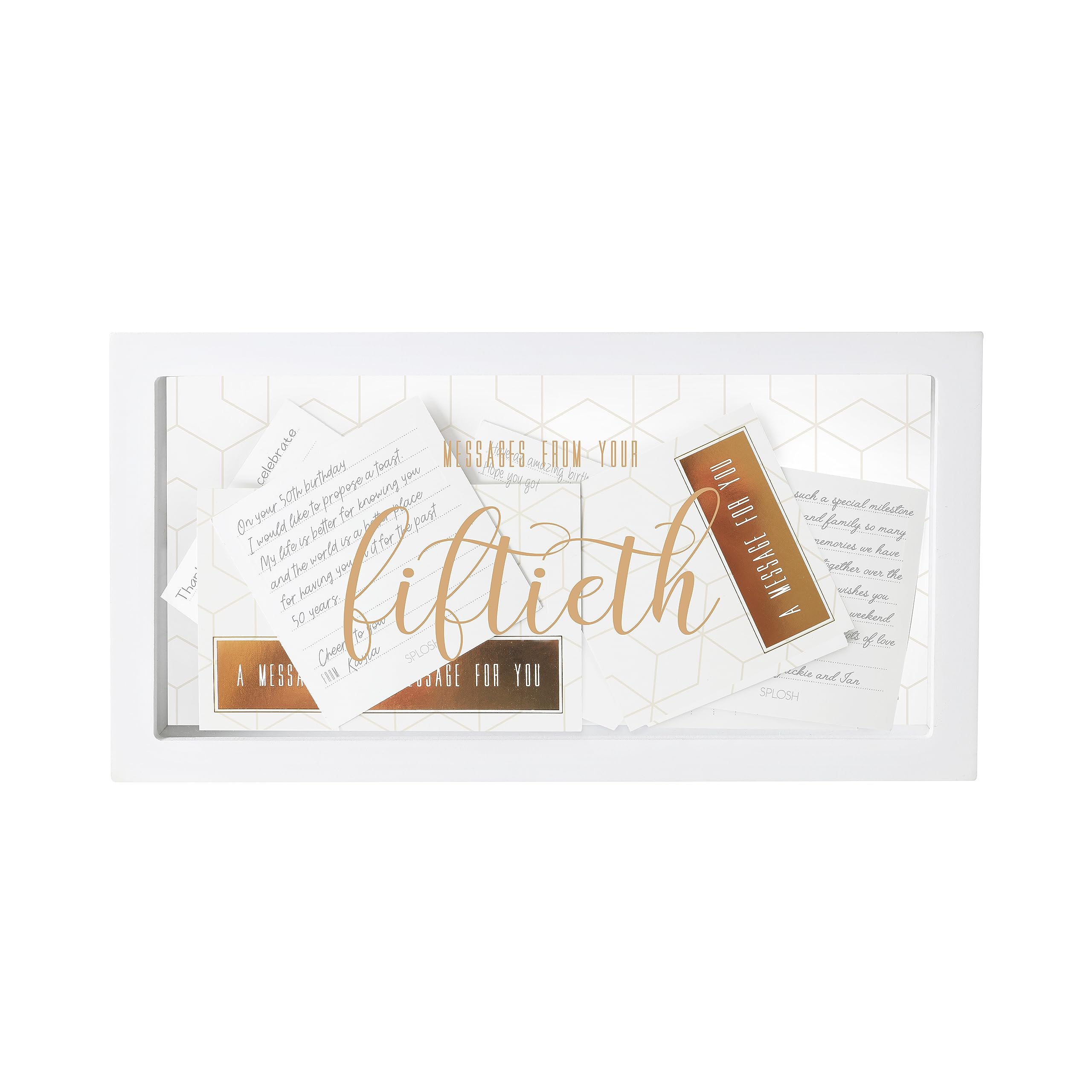 Splosh Women's White 50Th Message Box - Personalised Keepsake Box, Sentimental 50Th Birthday Gifts For And Personalised Memory Box For Any Special Occasion, Heartfelt 50Th Birthday Decorations