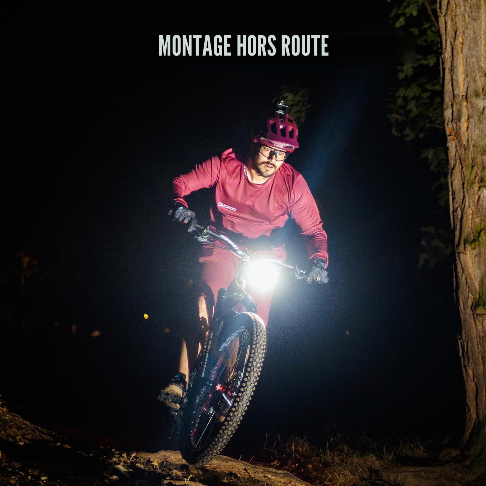 Gaciron Raptor Lumière vélo avant, design optique avec faisceau haut et faisceau bas, télécommande sans fil, lumière avant puissante LED avec fonction d'énergie mobile, lumière vélo en aluminium
