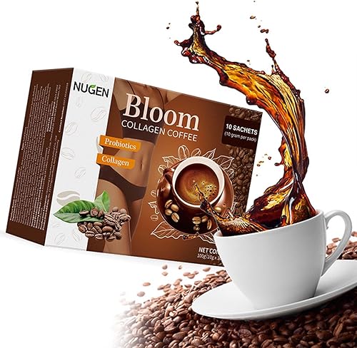 Miniatura 3 de Bloom - Café de colágeno, colágeno de café Bloom de Japón, café de colágeno Nugen Bloom, colágeno de café orgánico puro para mujeres y hombres (5)