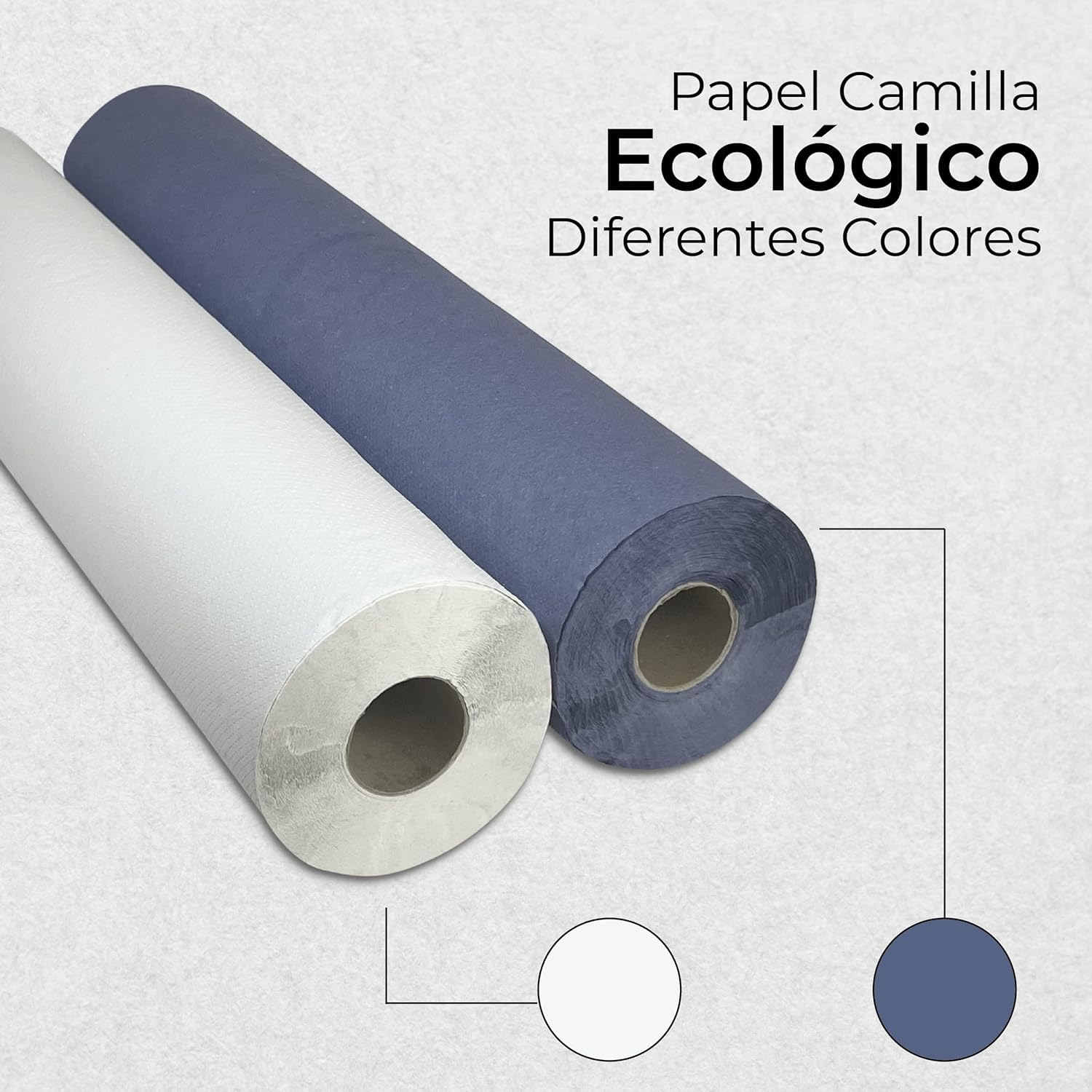 6 Rollos de Papel Camilla para Masaje Ecológico Multicolor 60 cm x 70 m